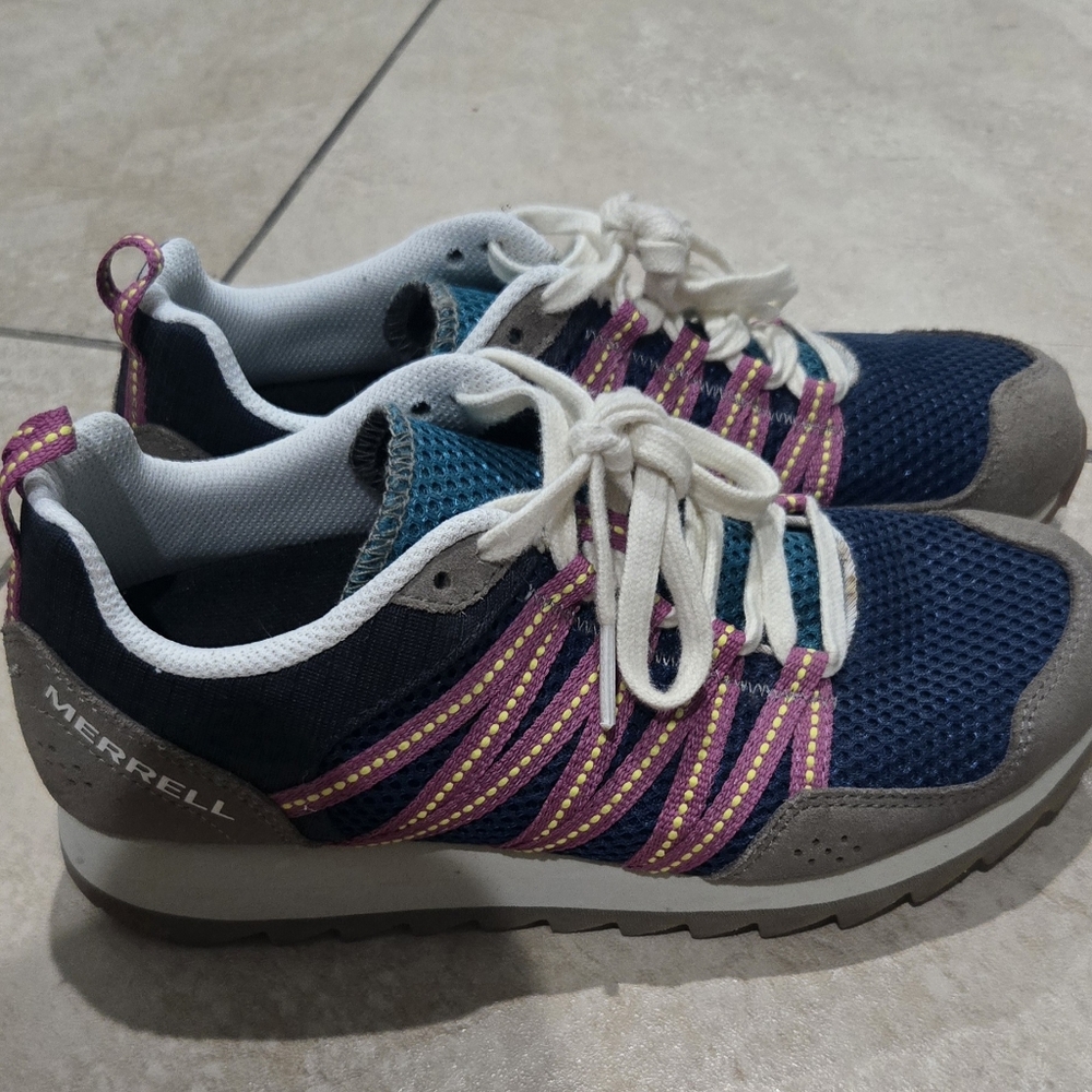 Merrell Alpine Shoes Womens Size 6 Multicolor Hiking Sneakers Mesh Suede